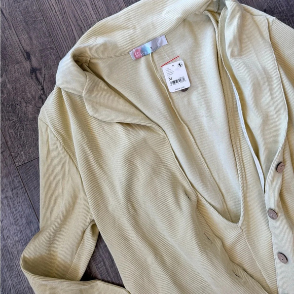 Free People Beach Lizzie Romper Blazer Lime Green NWT - Picture 6 of 8